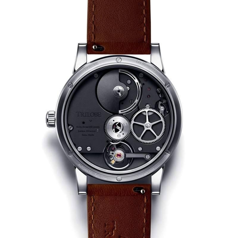 Montre d'occasion TRILOBE Les Matinaux 40.5 mm homme automatique bracelet cuir d'origine - vue D1