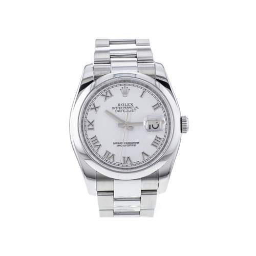 Second hand watch ROLEX DateJust man automatic movement certified (cosc) stainless steel bracelet