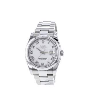 Montre d'occasion ROLEX DateJust homme mouvement automatique certifié (cosc) bracelet acier