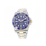 Montre d'occasion ROLEX Submariner Date Céramique homme mouvement automatique certifié (cosc) bracelet or jaune 750/000 et acier - vue 4