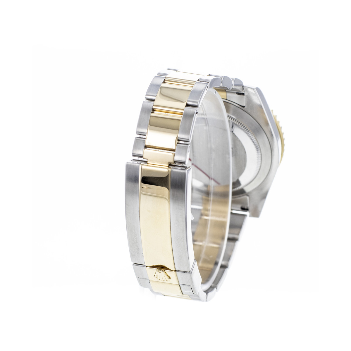 Montre d'occasion ROLEX Submariner Date Céramique homme mouvement automatique certifié (cosc) bracelet or jaune 750/000 et acier - vue D4