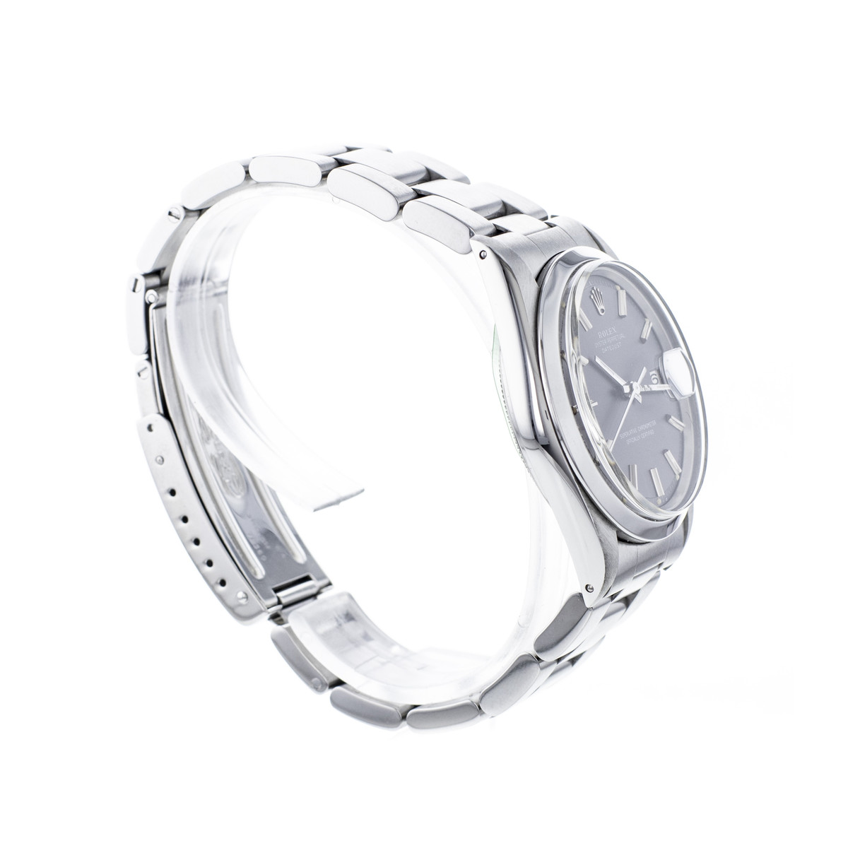 Montre d'occasion ROLEX DateJust Vintage homme mouvement automatique certifié (cosc) bracelet acier - vue 2