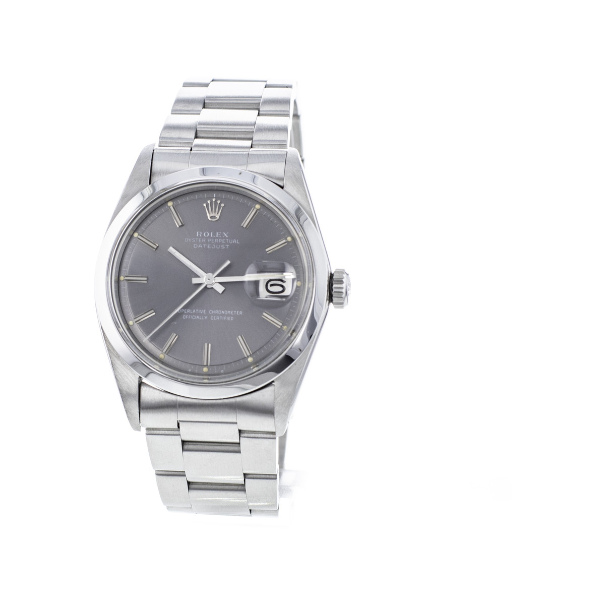 Montre d'occasion ROLEX DateJust Vintage homme mouvement automatique certifié (cosc) bracelet acier - vue 4