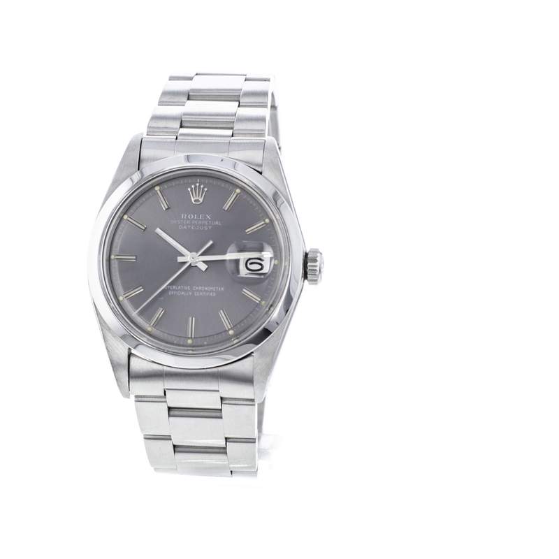 Montre d'occasion ROLEX DateJust Vintage homme mouvement automatique certifié (cosc) bracelet acier - vue 4