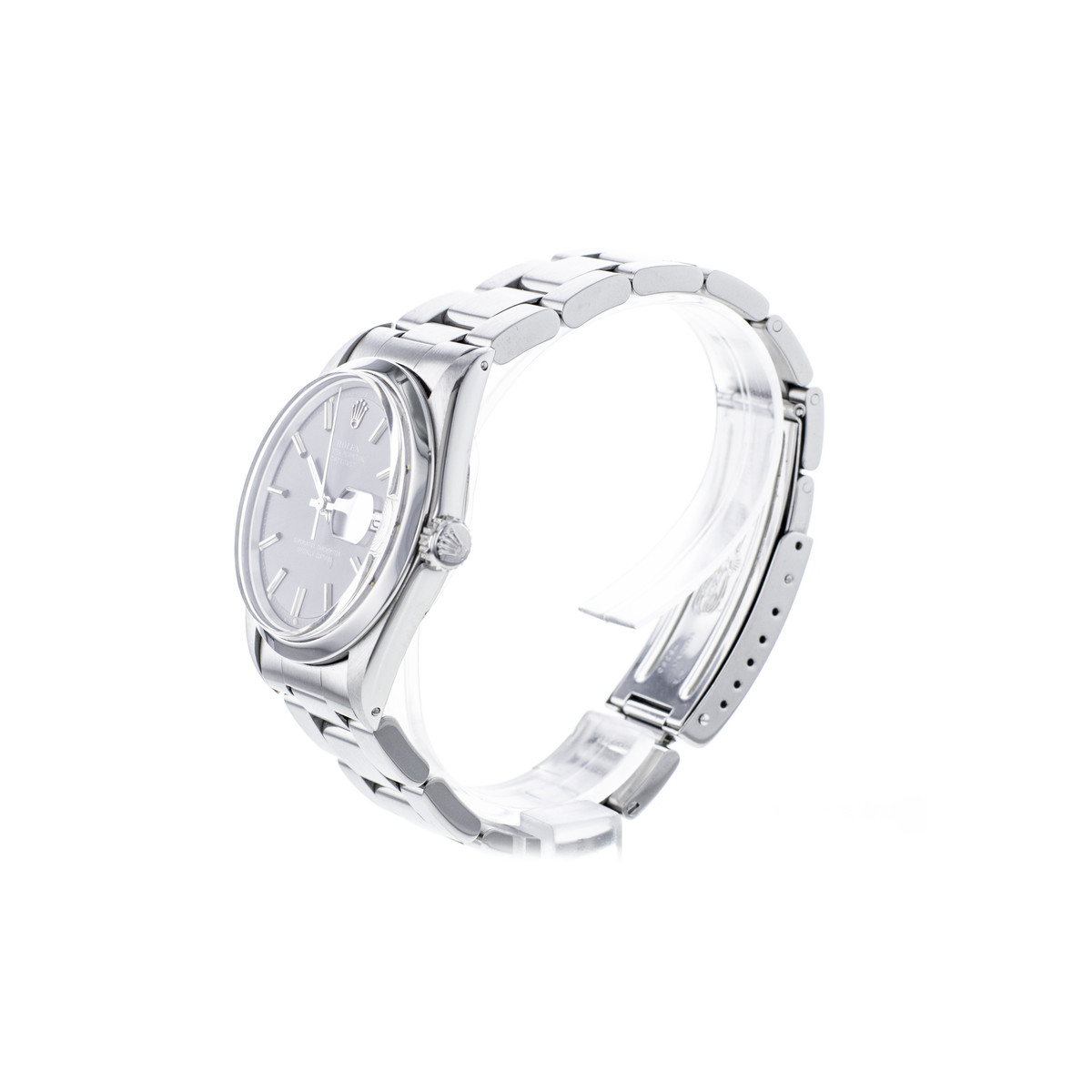 Montre d'occasion ROLEX DateJust Vintage homme mouvement automatique certifié (cosc) bracelet acier - vue D2