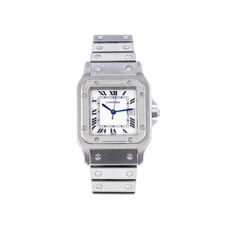 Montre d'occasion CARTIER Santos mixte automatique bracelet acier - vue 1
