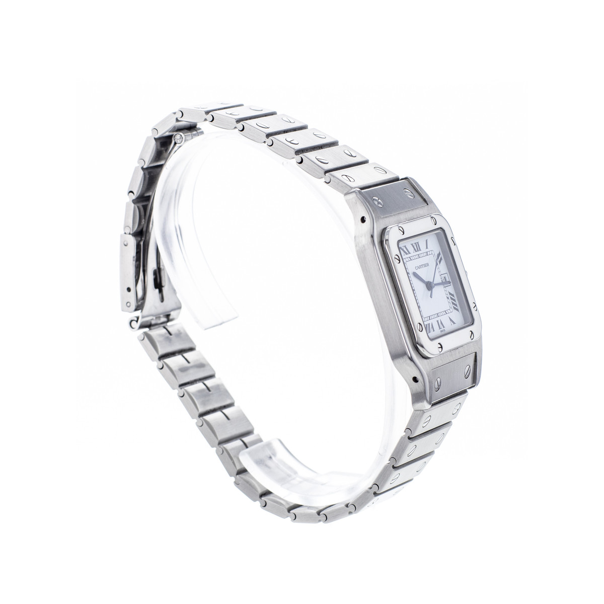 Montre d'occasion CARTIER Santos mixte automatique bracelet acier - vue 2
