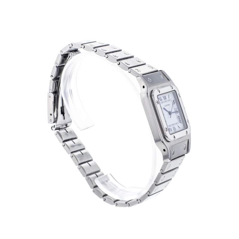 Montre d'occasion CARTIER Santos mixte automatique bracelet acier - vue 2
