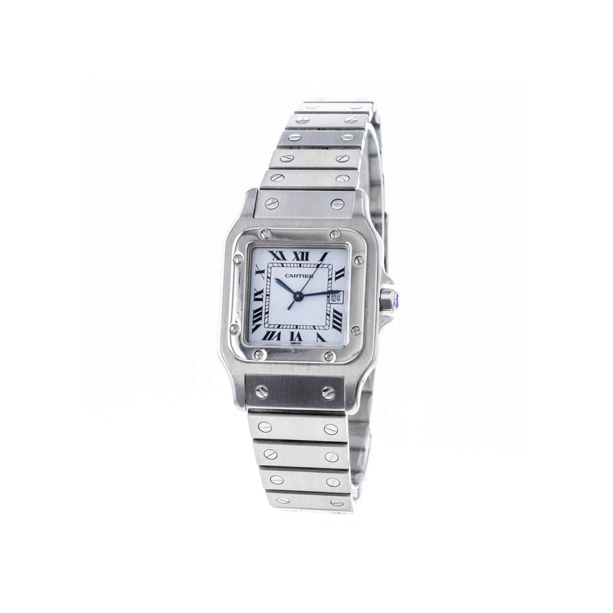 Montre d'occasion CARTIER Santos mixte automatique bracelet acier - vue 4