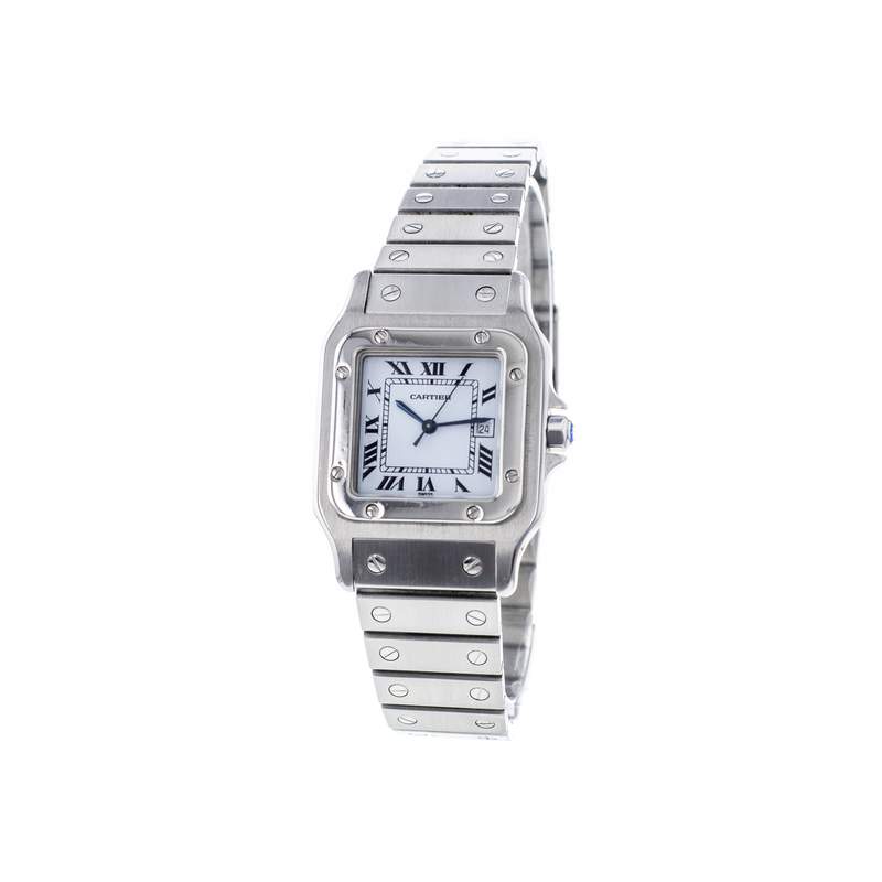 Montre d'occasion CARTIER Santos mixte automatique bracelet acier - vue 4