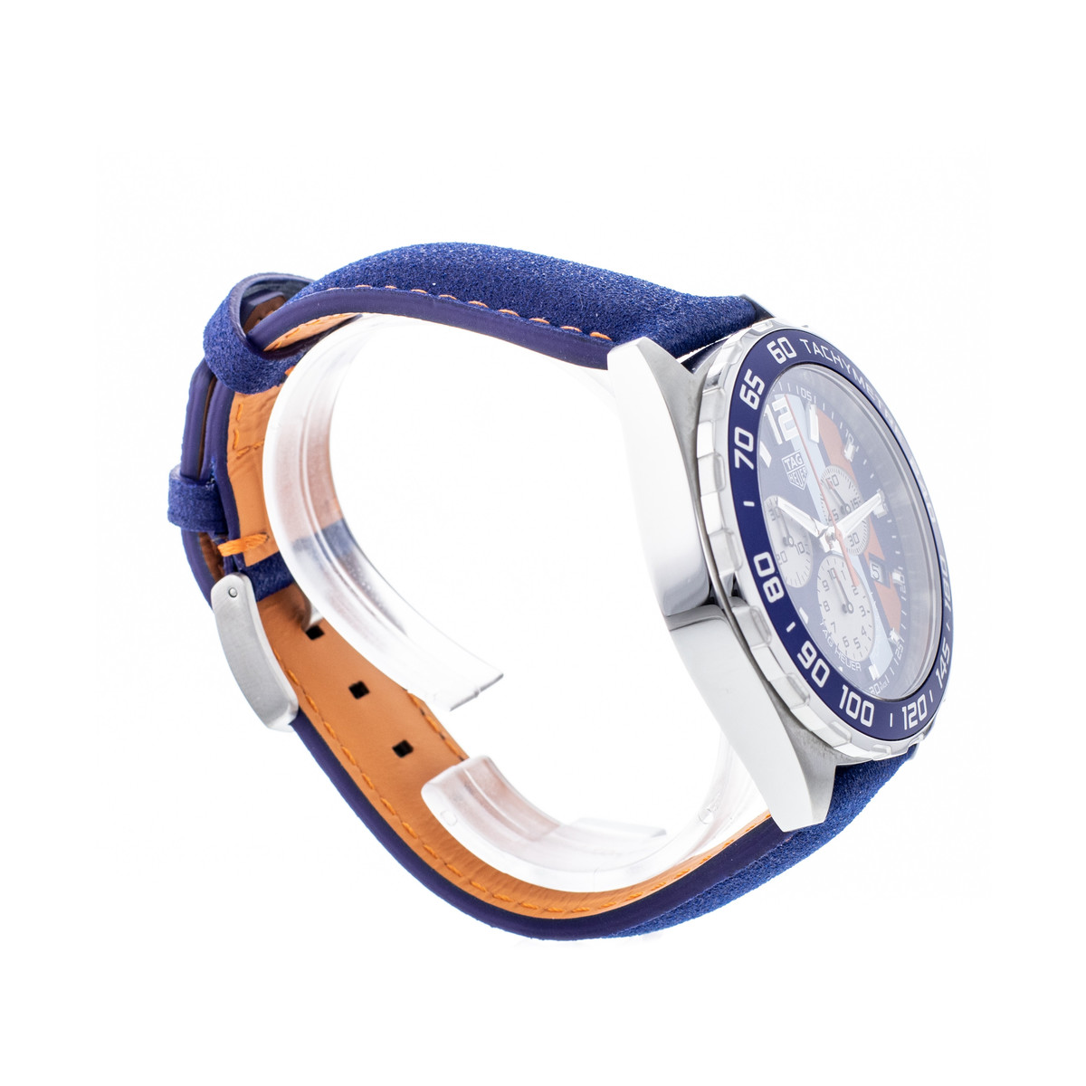 Montre d'occasion TAG HEUER Formula 1 Gulf homme quartz bracelet cuir d'origine - vue 2