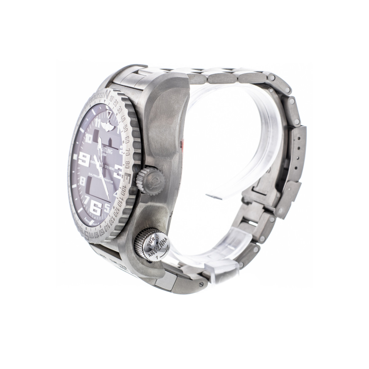 Montre d'occasion BREITLING Emergency II homme quartz bracelet titane - vue D2