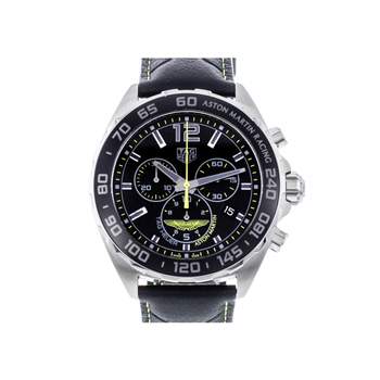Montre d'occasion TAG HEUER Formula 1 Aston Martin homme quartz bracelet cuir d'origine