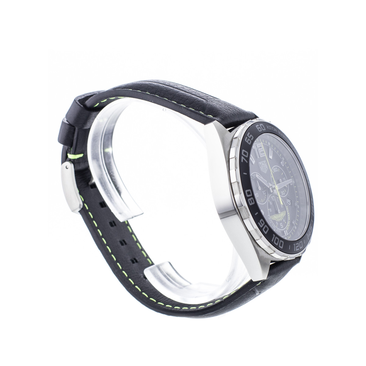 Montre d'occasion TAG HEUER Formula 1 Aston Martin homme quartz bracelet cuir d'origine - vue 2