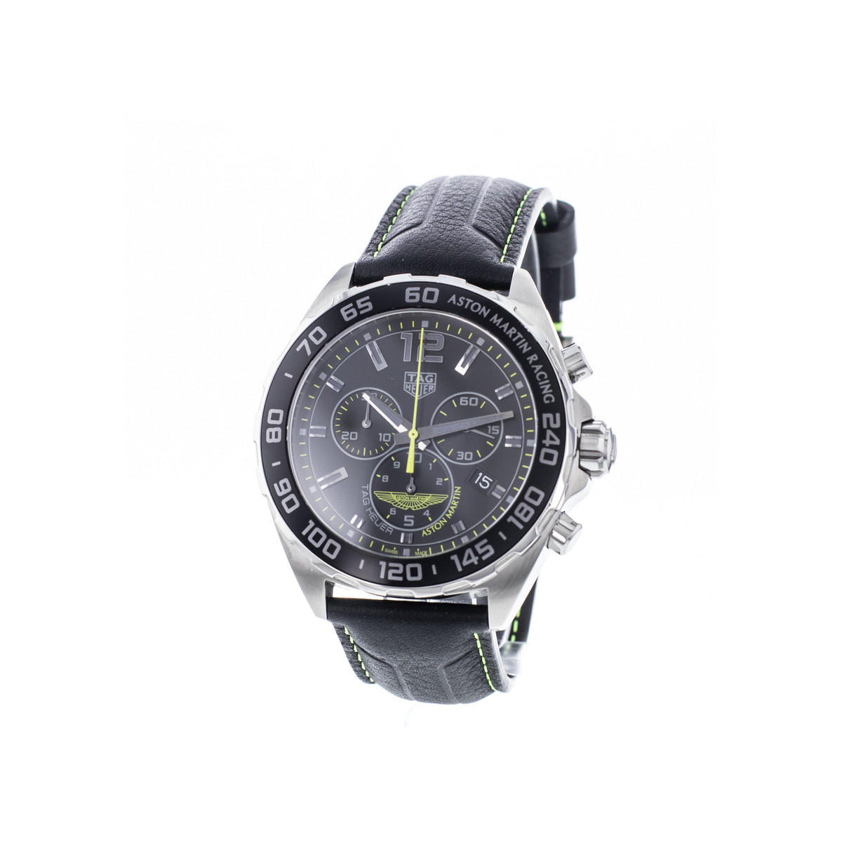 Montre d'occasion TAG HEUER Formula 1 Aston Martin homme quartz bracelet cuir d'origine - vue 4