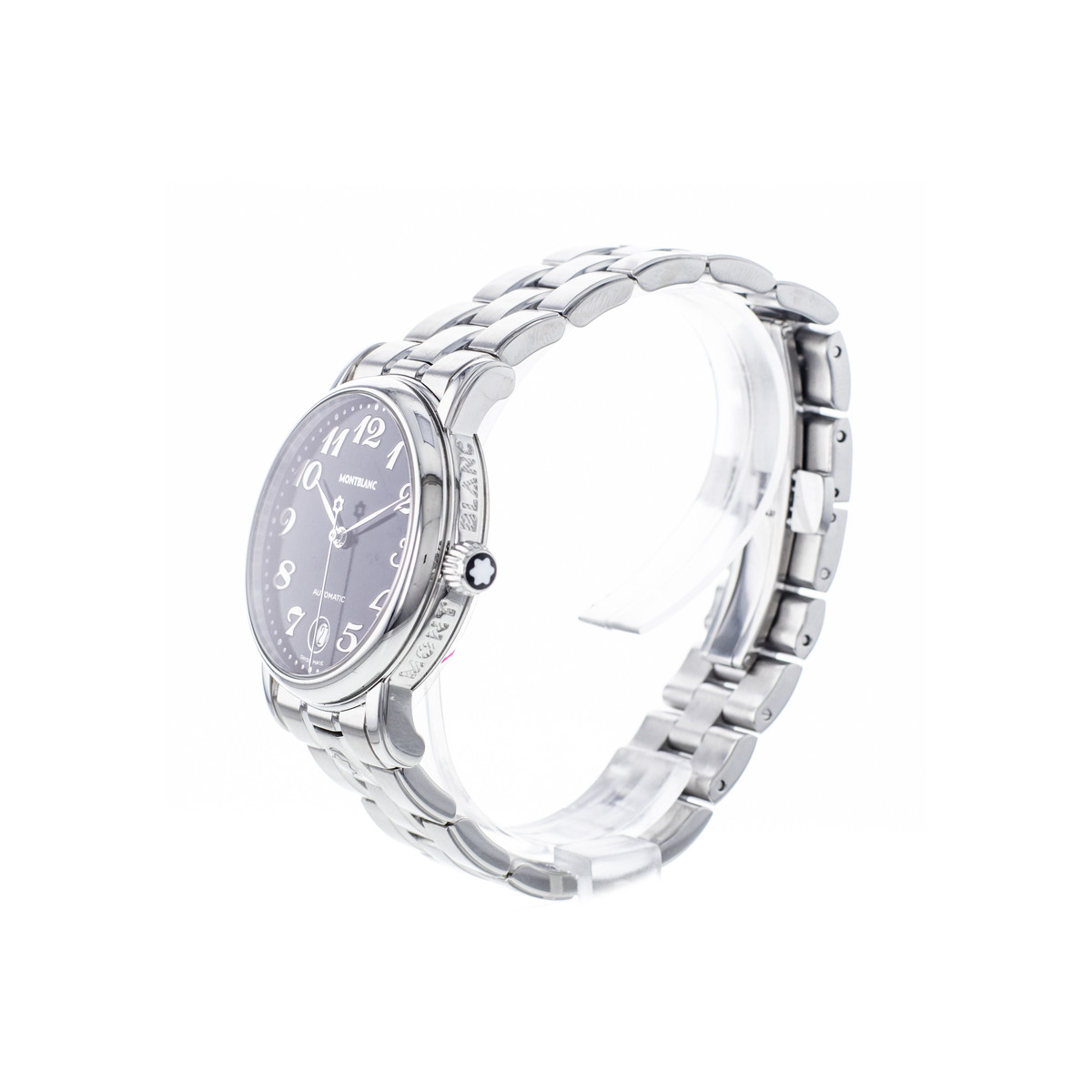 Montre d'occasion MONT BLANC Meisterstück femme automatique bracelet acier - vue D2