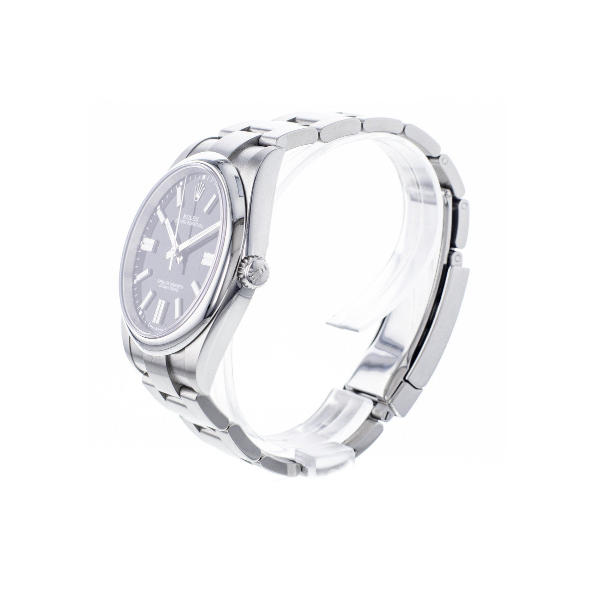 Montre d'occasion ROLEX Oyster Perpetual 41 mm homme mouvement automatique certifié (cosc) bracelet acier - vue D2