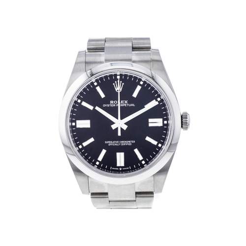 Pre-owned ROLEX Oyster Perpetual 41 mm men's watch, certified automatic movement (COSC), steel bracelet