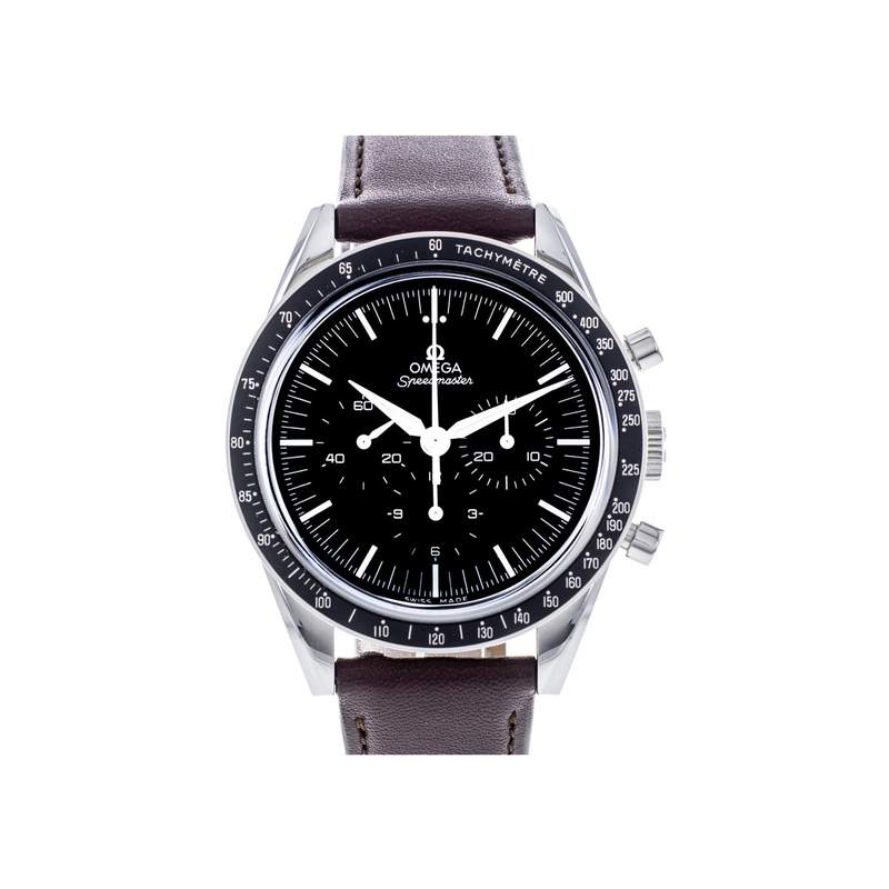 Montre d'occasion OMEGA Speedmaster First Omega In Space homme mécanique bracelet cuir cresus - vue 1