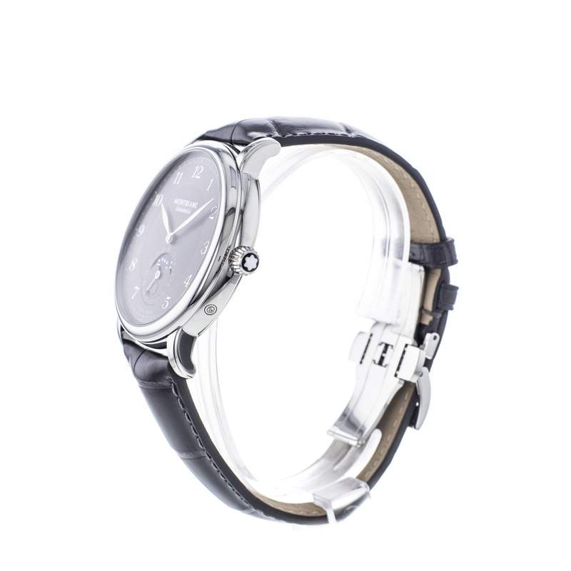 Montre d'occasion MONT BLANC Star legacy Moonphase homme automatique bracelet cuir d'origine - vue D2