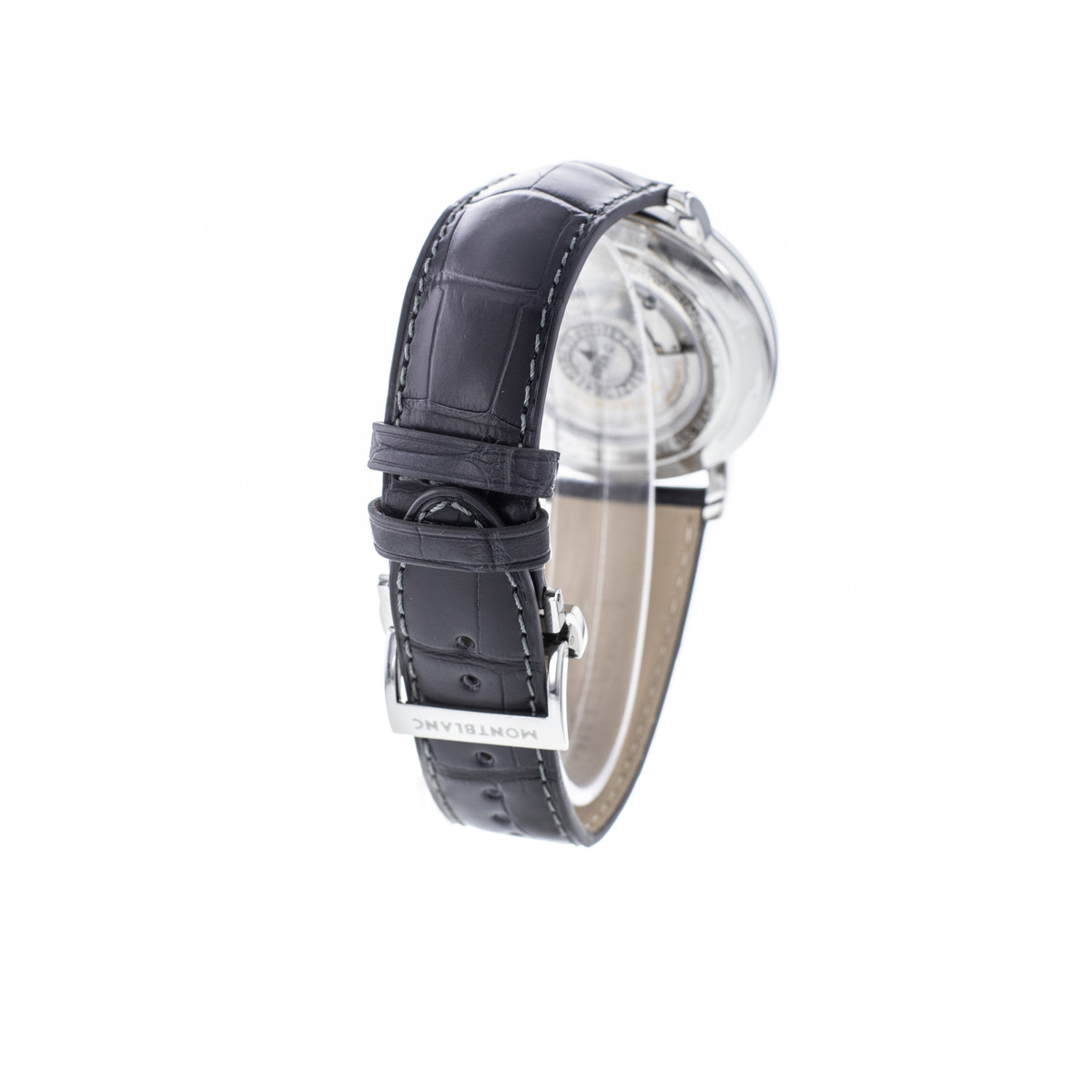 Montre d'occasion MONT BLANC Star legacy Moonphase homme automatique bracelet cuir d'origine - vue D4
