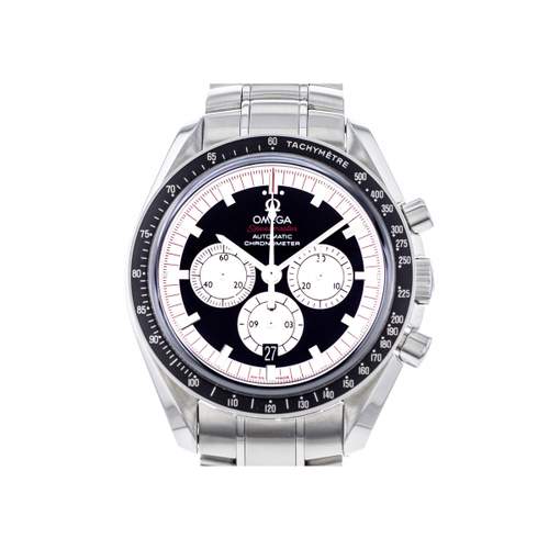 Montre d'occasion OMEGA Speedmaster Michael Schumacher homme mouvement automatique certifié (cosc) bracelet acier