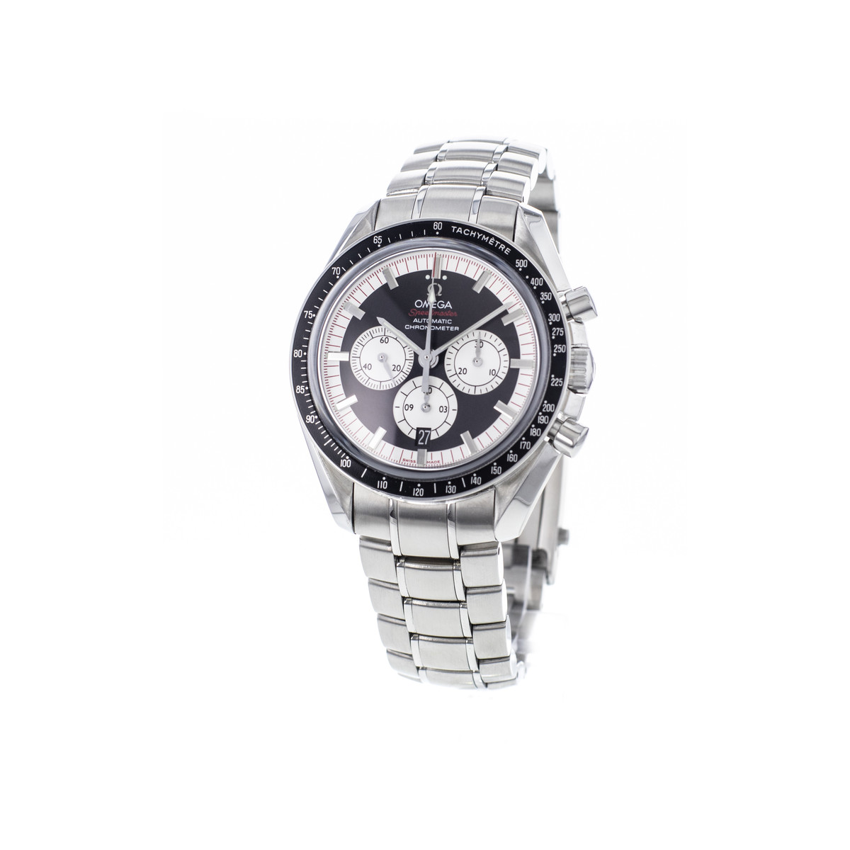 Montre d'occasion OMEGA Speedmaster Michael Schumacher homme mouvement automatique certifié (cosc) bracelet acier - vue 4