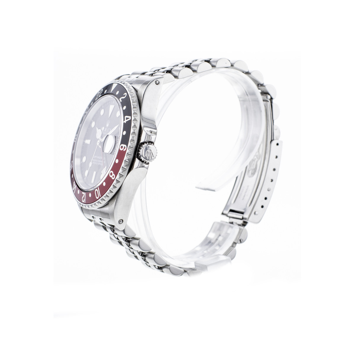 Montre d'occasion ROLEX GMT-Master II Fat Lady homme mouvement automatique certifié (cosc) bracelet acier - vue D2