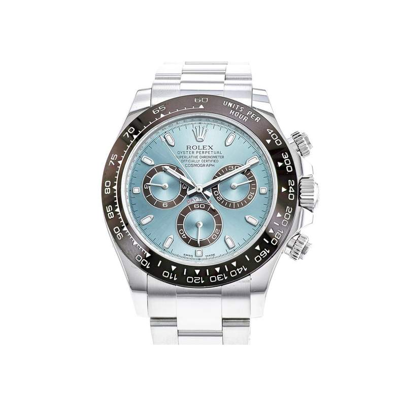 Montre d'occasion ROLEX Cosmograph Daytona homme mouvement automatique certifié (cosc) bracelet platine 950/1000 - vue 1