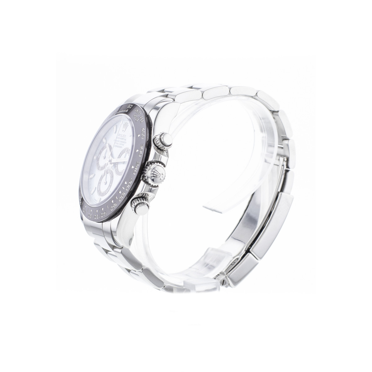 Montre d'occasion ROLEX Cosmograph Daytona homme mouvement automatique certifié (cosc) bracelet platine 950/1000 - vue D2