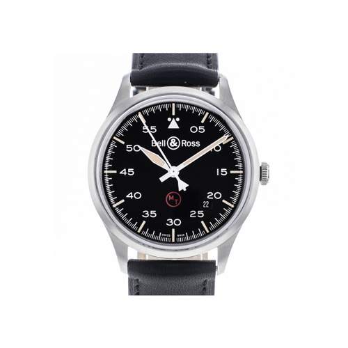 Montre d'occasion BELL & ROSS V1-92 Military Military homme automatique bracelet cuir cresus