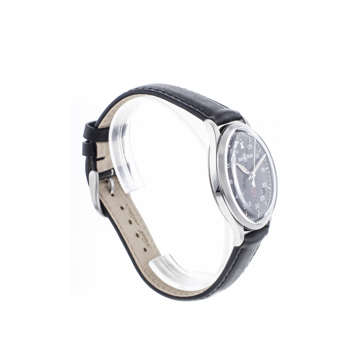 Montre d'occasion BELL & ROSS V1-92 Military Military homme automatique bracelet cuir cresus - vue 2