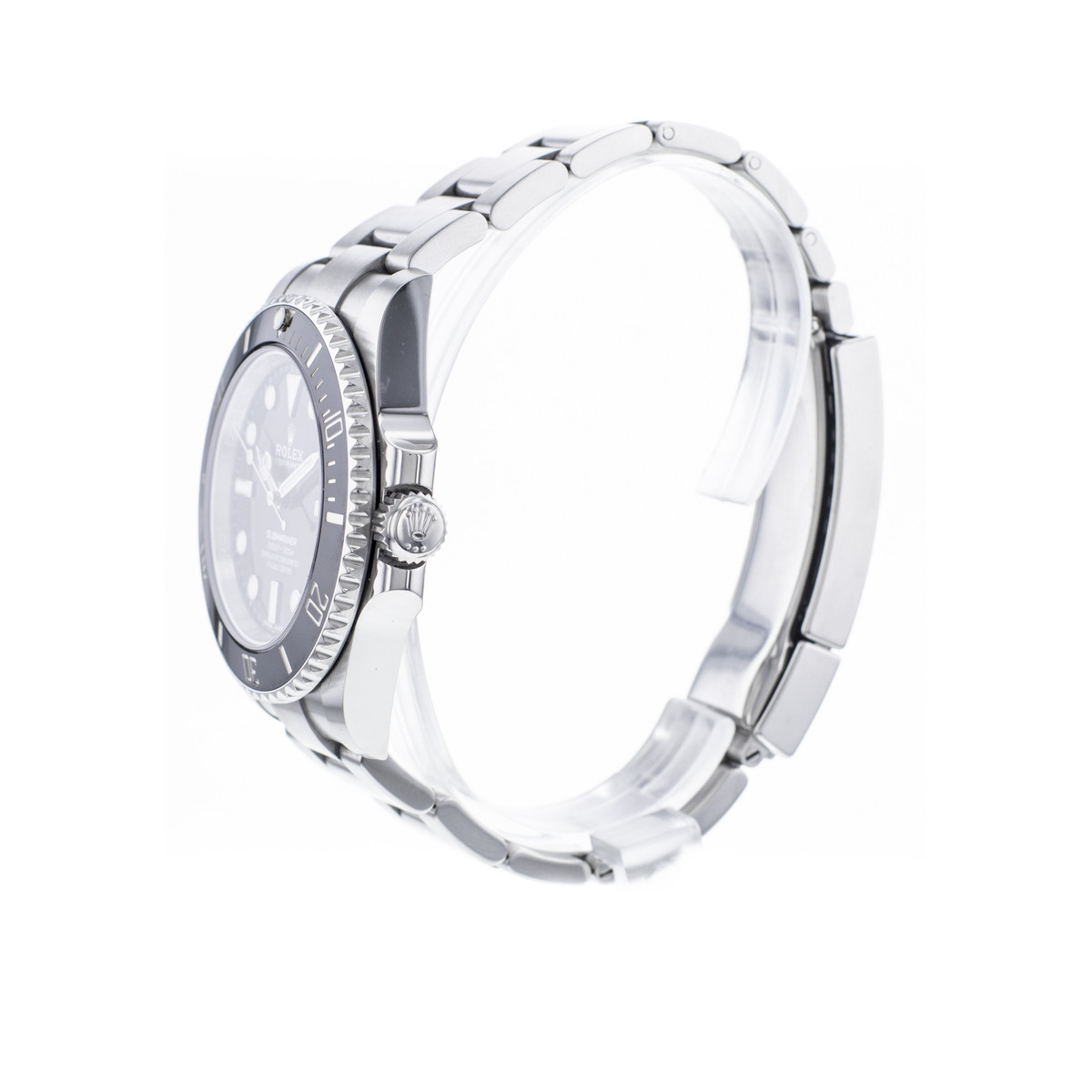 Montre d'occasion ROLEX Submariner homme mouvement automatique certifié (cosc) bracelet acier - vue D2