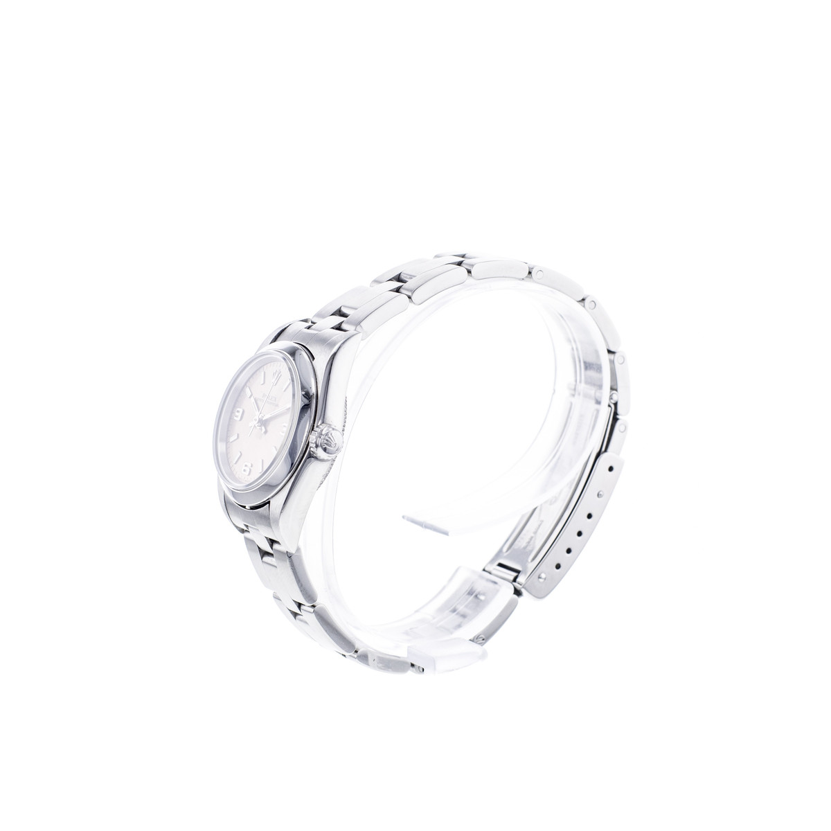 Montre d'occasion ROLEX Oyster Perpetual Lady femme automatique bracelet acier - vue D2