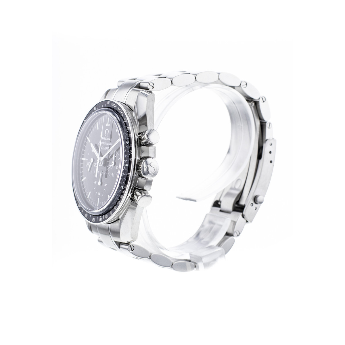 Montre d'occasion OMEGA Speedmaster Moonwatch 50th Anniversary homme mécanique bracelet acier - vue D2
