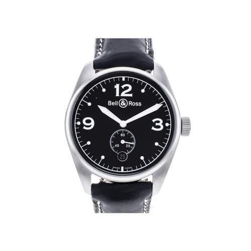 Tweedehands BELL & ROSS Vintage 123 herenhorloge met automatische opwinding en een Cresus-leren band