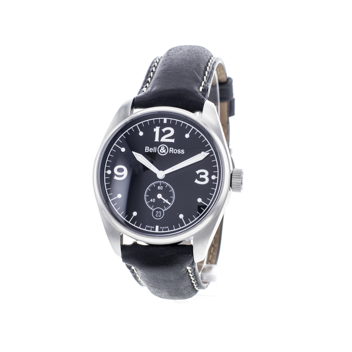 Montre d'occasion BELL & ROSS Vintage 123 homme automatique bracelet cuir cresus - vue 4