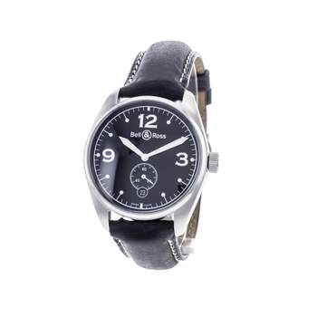 Montre d'occasion BELL & ROSS Vintage 123 homme automatique bracelet cuir cresus
