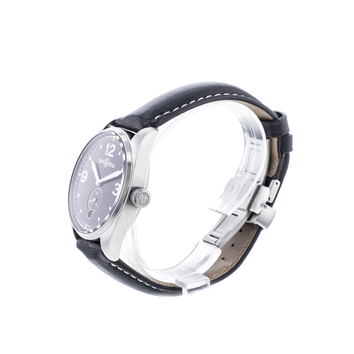 Montre d'occasion BELL & ROSS Vintage 123 homme automatique bracelet cuir cresus - vue D2
