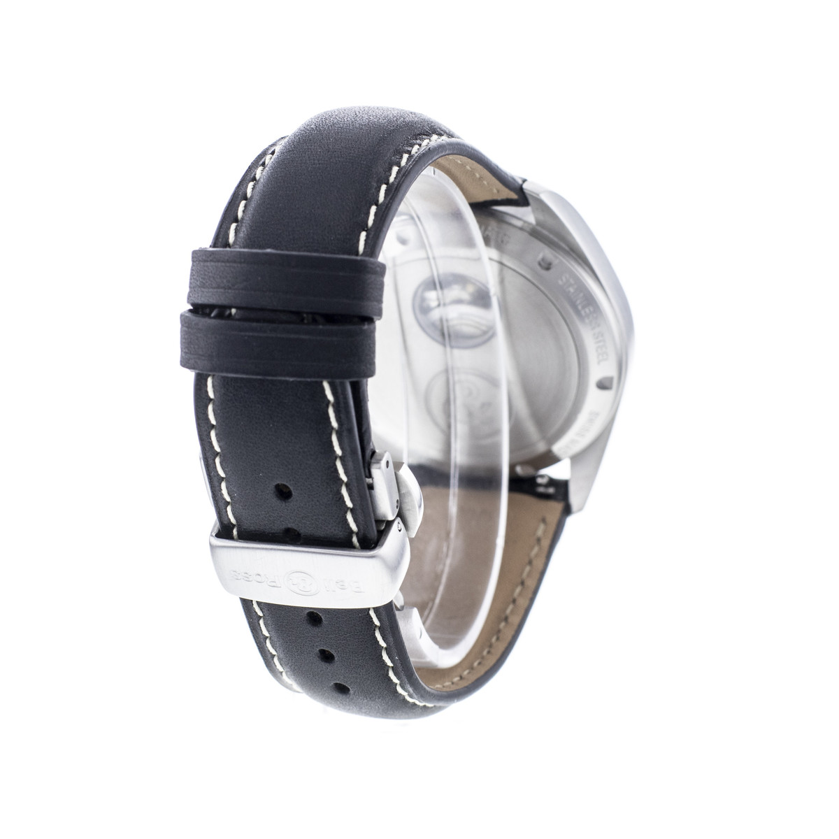 Montre d'occasion BELL & ROSS Vintage 123 homme automatique bracelet cuir cresus - vue D4