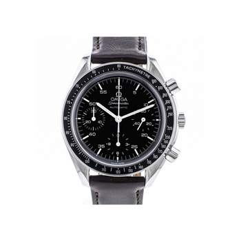 Montre d'occasion OMEGA Speedmaster Reduced homme automatique bracelet cuir cresus