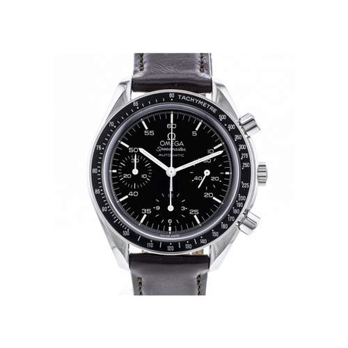 Montre d'occasion OMEGA Speedmaster Reduced homme automatique bracelet cuir cresus