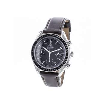 Montre d'occasion OMEGA Speedmaster Reduced homme automatique bracelet cuir cresus