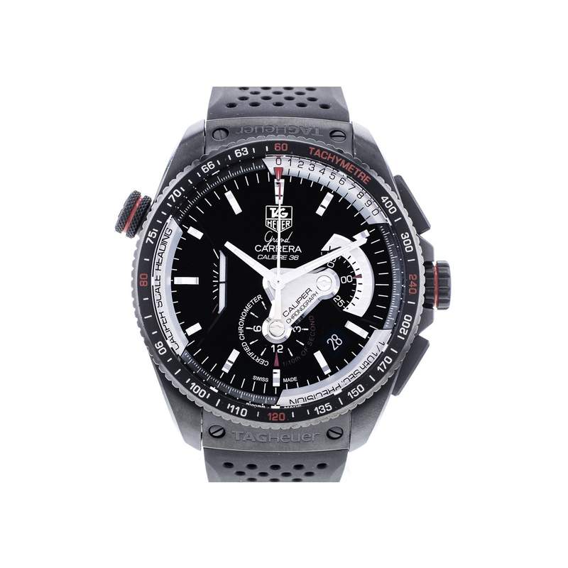 Montre d'occasion TAG HEUER Grand Carrera Calibre 36 RS homme automatique bracelet caoutchouc - vue 1