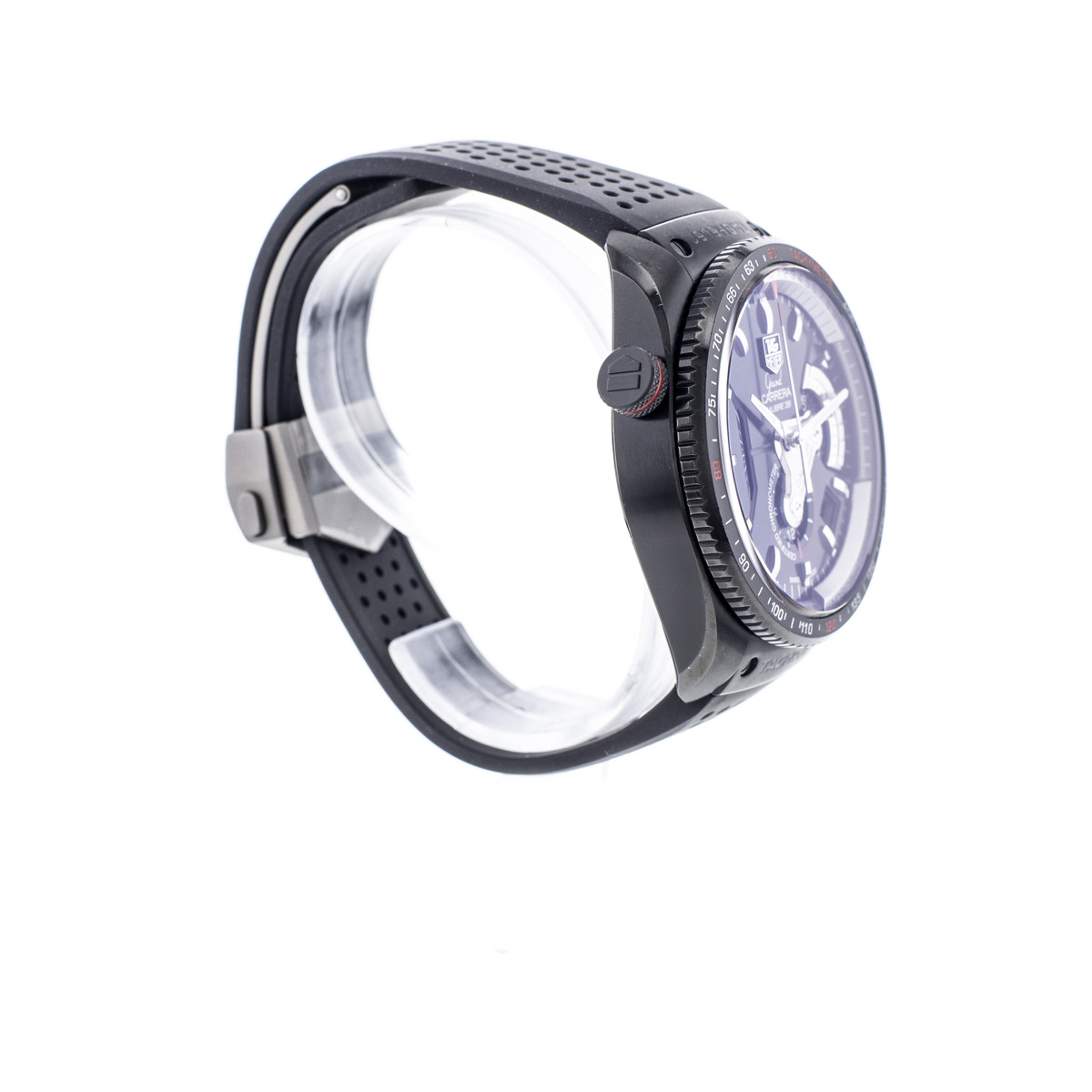 Montre d'occasion TAG HEUER Grand Carrera Calibre 36 RS homme automatique bracelet caoutchouc - vue 2
