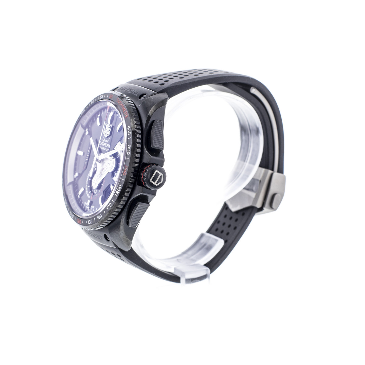 Montre d'occasion TAG HEUER Grand Carrera Calibre 36 RS homme automatique bracelet caoutchouc - vue D2