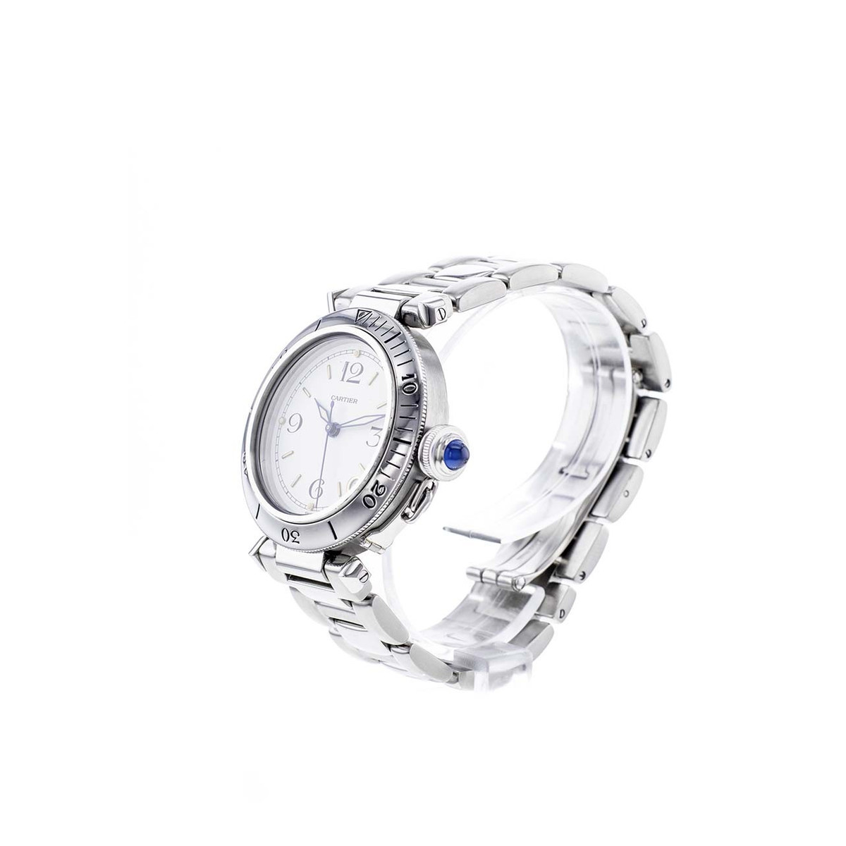 Montre d'occasion CARTIER Pasha Seatimer homme automatique bracelet acier - vue D2
