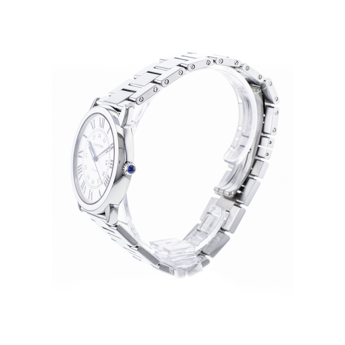 Montre d'occasion CARTIER Ronde Solo mixte automatique bracelet acier - vue D2