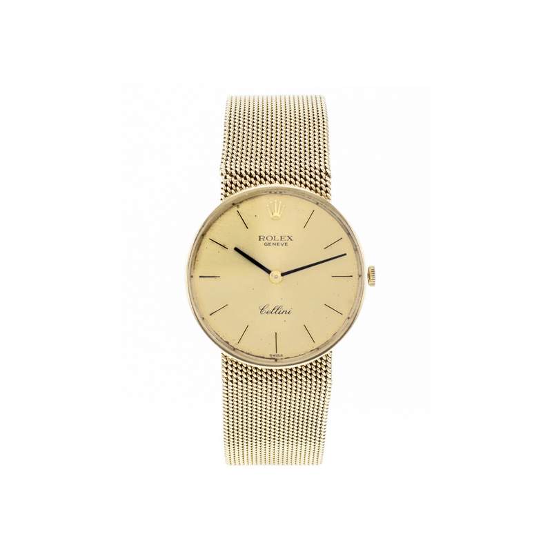 Montre d'occasion ROLEX Cellini femme mécanique bracelet or jaune 750/000 - vue 1