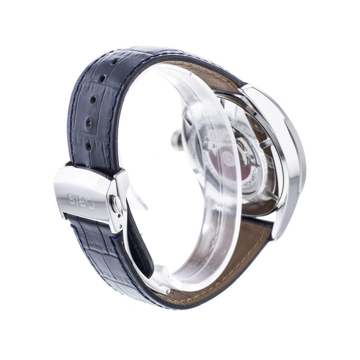 Montre d'occasion ORIS Artix Date homme automatique bracelet cuir d'origine - vue D4